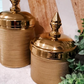 Gold Metal Hammered Canister (3 Sizes)