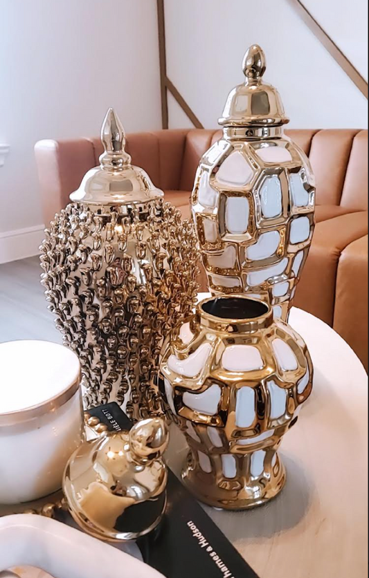 Gold Studded Ginger Jar (3 Sizes)