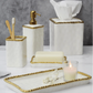 Gold Beaded Bathroom Collection (5 Items)