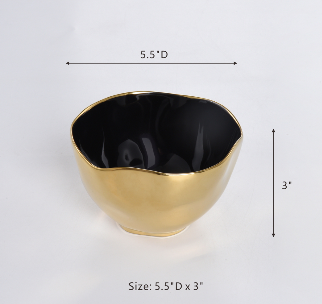 Gold and Black Eclipse Serveware Collection