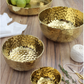 Gold Porcelain Hammered Serveware Collection