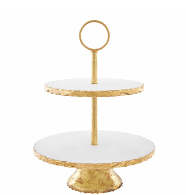 Marble and Foil Gold Edge Tiered Server