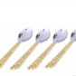 Gold Mosiac Handle Dessert Spoons Set Of 4