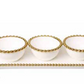 Gold Beaded Edge Serving Tray with 3 Beaded Snack Bowls