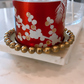 Gold Beaded Round Decorative Plate