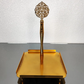Gold and White Pearl 4 Pcs Spices Hammered Canister with Stand Set