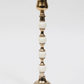 Gold and White Beaded Stem Candle Holder ( 2 Sizes)