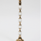 Gold and White Beaded Stem Candle Holder ( 2 Sizes)
