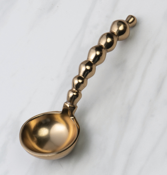 Gold Glided Beaded Spoon