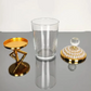 Pearl Gold Canister with Acrylic Ball Lid Sugar/Creamer Canister