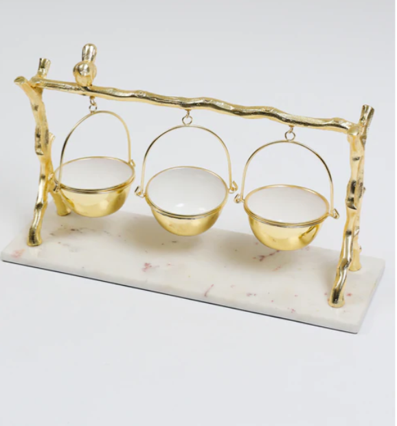 Branch Marble Serving Tray