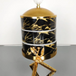 Black Marble 3-PC Snack Canister Set with Acrylic Ball Lid