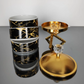 Black Marble 3-PC Snack Canister Set with Acrylic Ball Lid