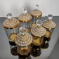 Gold and Pearl 6 PC Canisters Set Spices/Sugar/Creamer