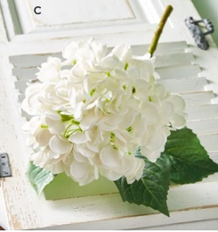 Real Touch White Hydrangea Stem