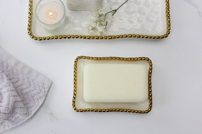 Gold Beaded Bathroom Collection (5 Items)
