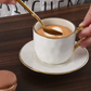 Gold Beaded Tea Cup & Saucer