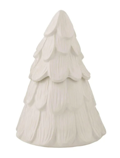 White Christmas Tree Cookie Jar