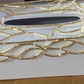 White and Gold Mesh Details Tissue Box