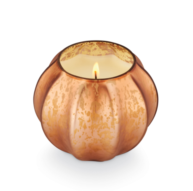 Gold Mercury Glass Pumpkin Scented Candle