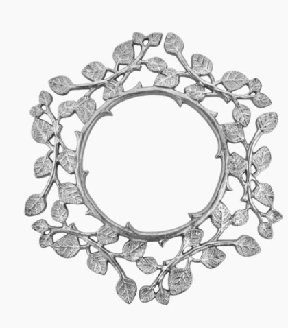 Silver Metal Decorative Wreath