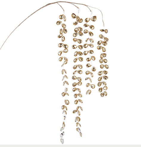 GOLD Cascading Crystal Branch 19 '