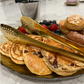 Gold Stainless Steel Slotted Tongs
