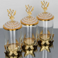 Gold Butterfly Sugar/Creamer Pearl Canister (Set of 3)