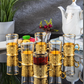Gold 6 Turkish Teacups with Metal Holder