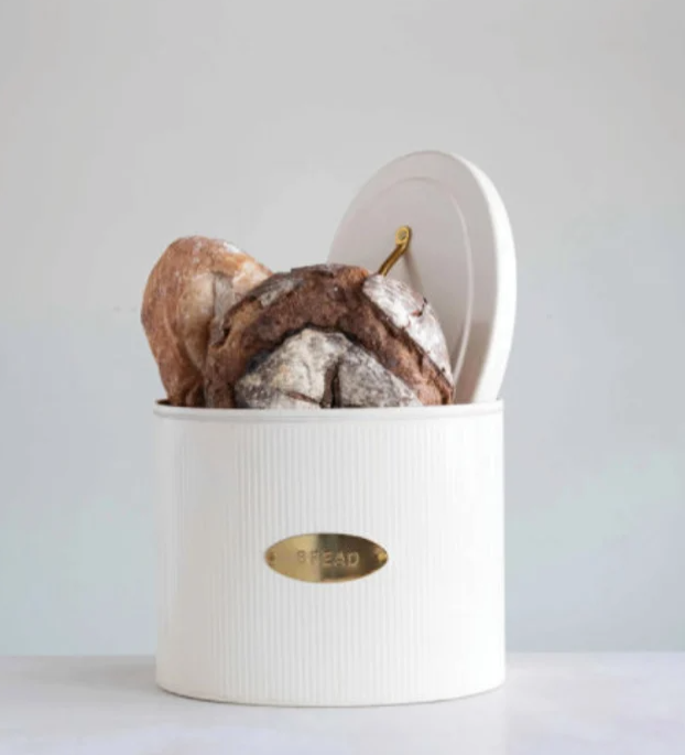 Breadbox with Gold Handle