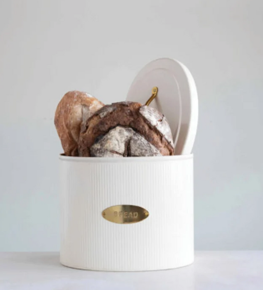 Breadbox with Gold Handle