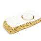 Gold Edge & White Marble Detailed Spoon Rest/Tea Light Holder