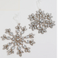 Set of 2 Crystal Snowflake Ornaments