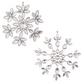 Set of 2 Crystal Snowflake Ornaments