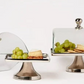 Silver and Glass Rectangular Cake Dome with Stand (2 Sizes)