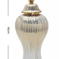 Gold and White Ginger Jar (2 Sizes)