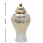 Gold and White Ginger Jar (2 Sizes)