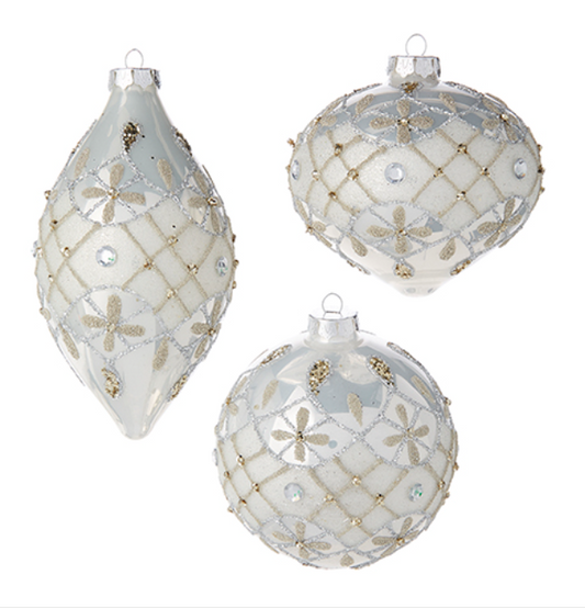 Set of 3  Beaded Ornaments